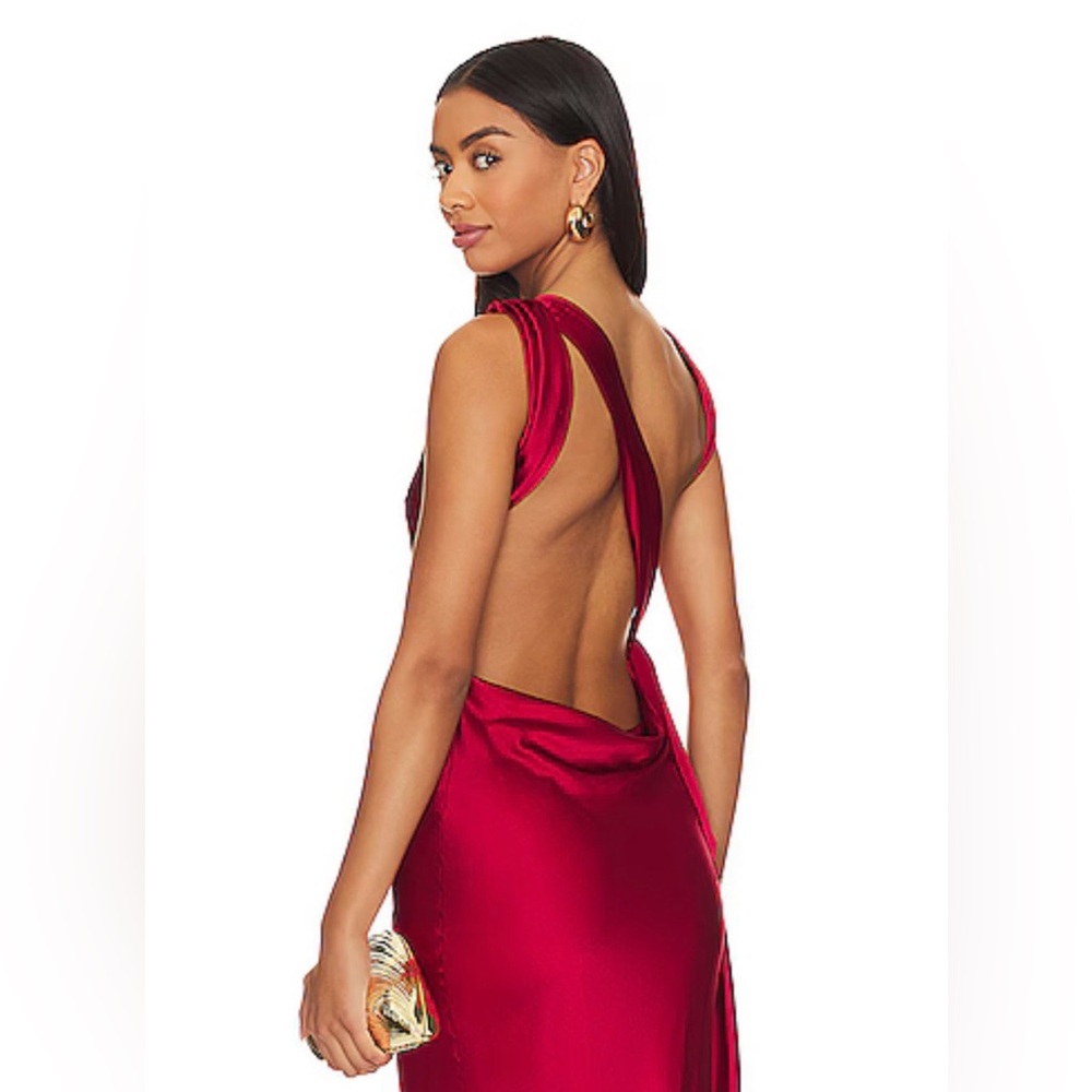 The Bar Radiant Red Backless Dress